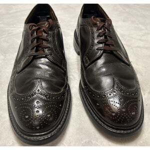Walk-Over Men’s Shoes Size 10 D/B Brown Cordovan Leather Wingtip USA Vintage